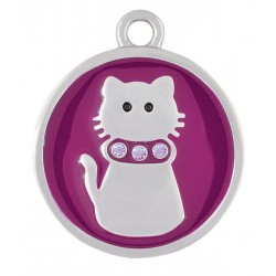 PENDENTE ACCIAIO GATTO - 24.5 mm